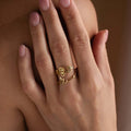 Month-Flower Goddess Ring