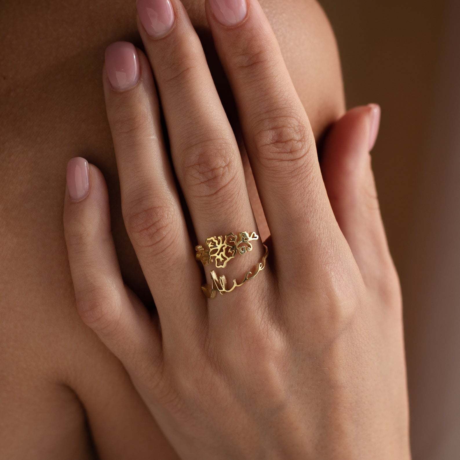 Month-Flower Goddess Ring