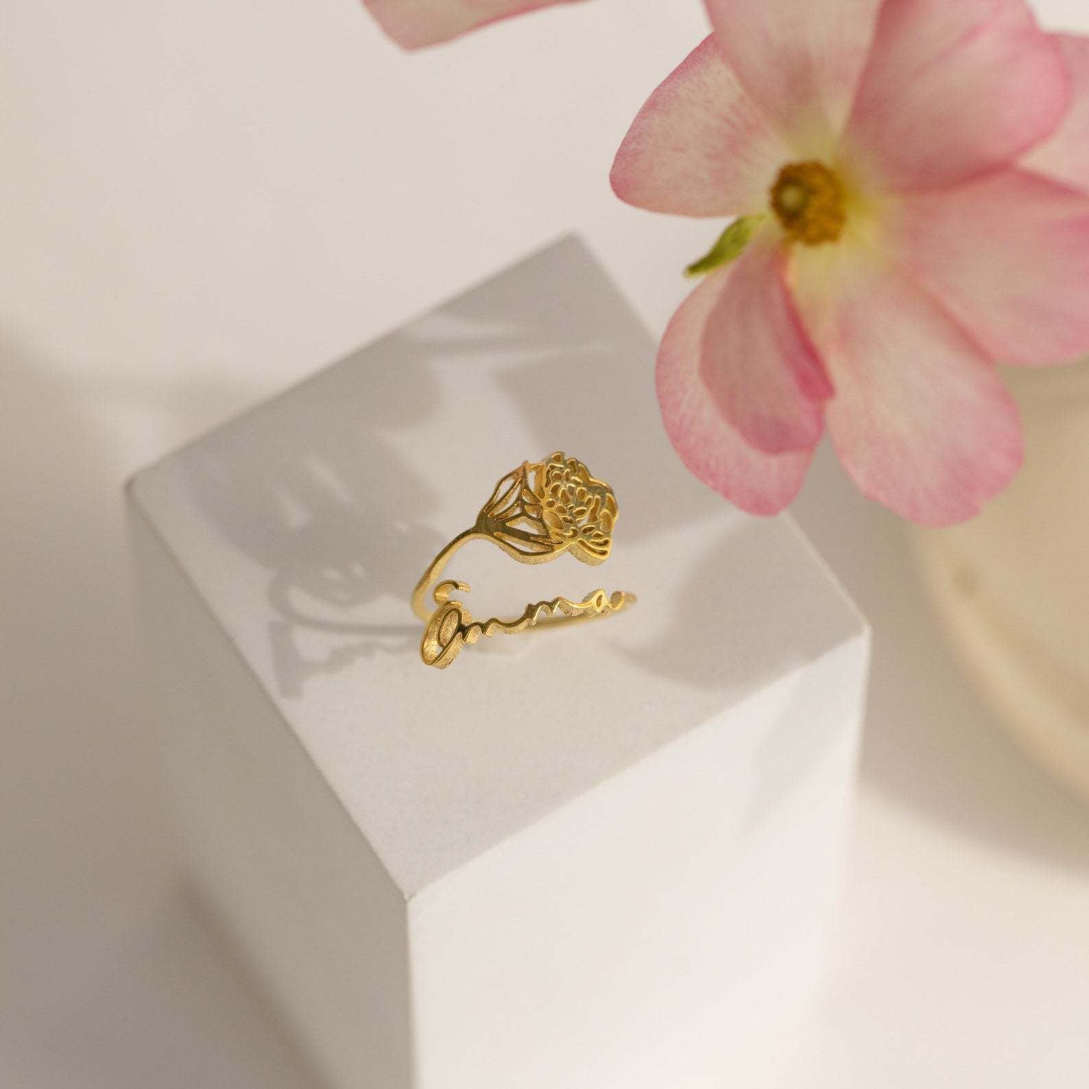 Month-Flower Goddess Ring